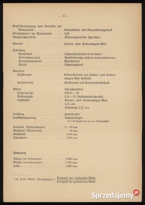 BMW R75 Instrukcja obsługi Katalog części