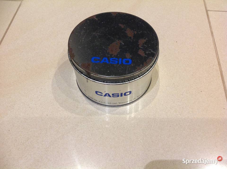 Stare Pudełko Metalowe CASIO Sygnowane Nowa Sól