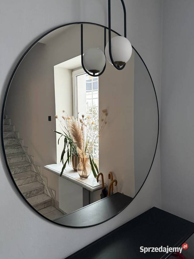 Lustro w czarnej ramie czarny Dom i Ogród mazowieckie Warszawa