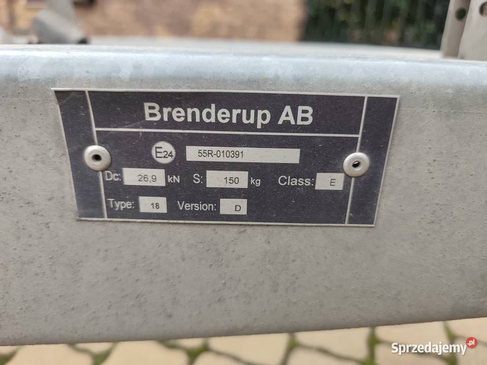 Laweta Uchylna BRENDERUP DMC 2500 2018R świętokrzyskie Wodzisław