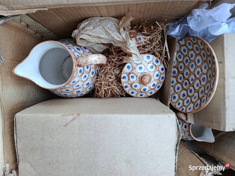 rzadko spotykany ceramiczny serwis Bolesławiec lubuskie Klenica sprzedam