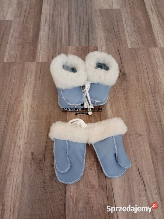 Buciki I Rękawiczki Komplet Skóra Owcza Szaflary sprzedam