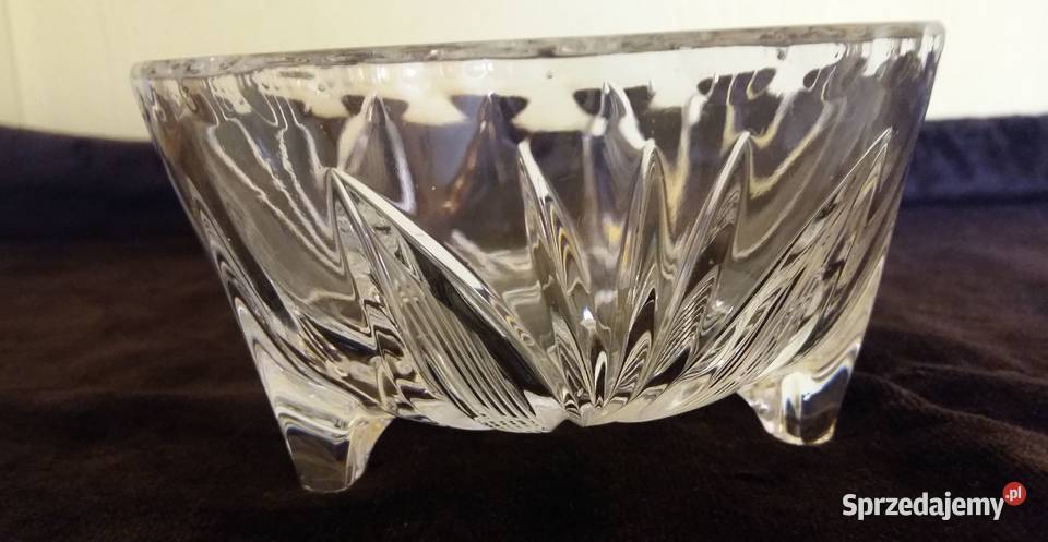 Szklana miseczka na nóżkach wys7 x szer12Misa Porcelana i szkło łódzkie sprzedam