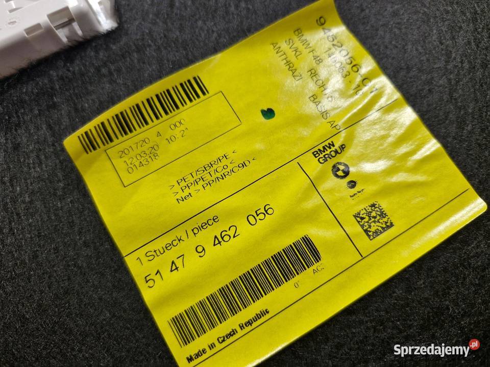 BMW X1 F48 OBUDOWA BOCZEK BAGAŻNIKA PRAWY Tapicerki samochodowe