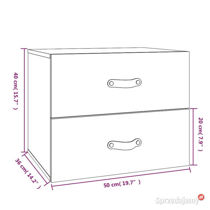 Szafka nocna wisząca 50x36x40 WM820976 Warszawa