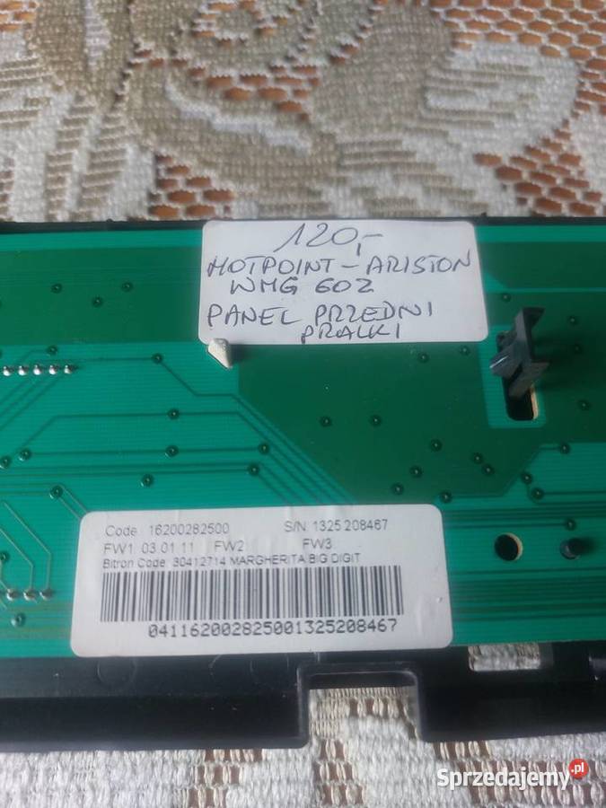 HOTPOINT ARISTON WMG602 PANEL PRZEDNI PRALKI Nowy Sącz