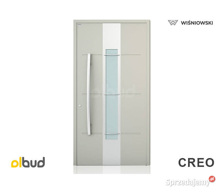Drzwi zewnętrzne aluminiowe CREO Wiśniowski HI COMFORT GREY