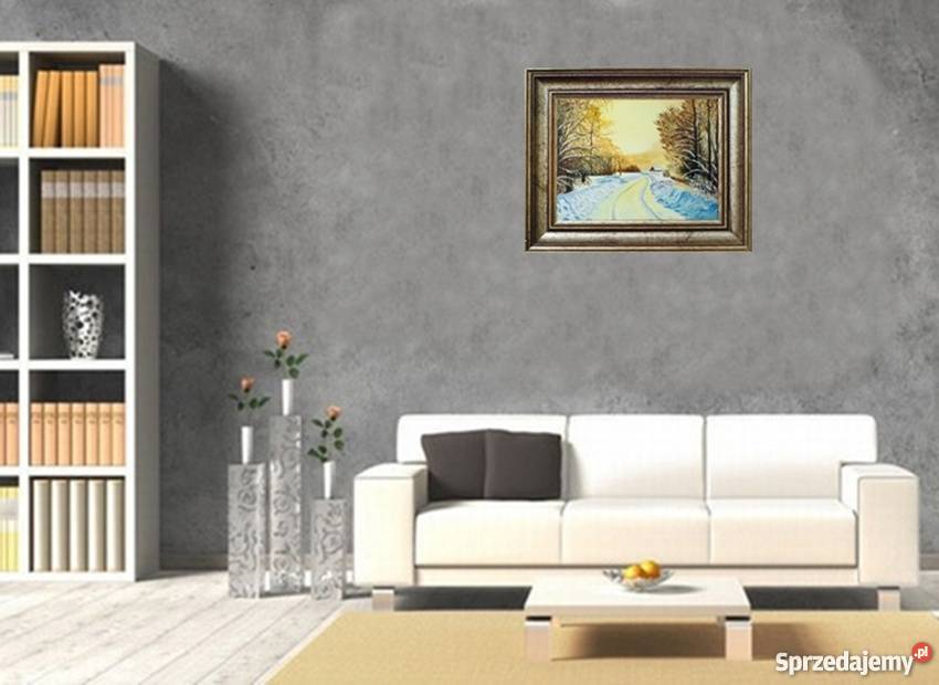 Obraz olejny Pejzaż zimowy Lublin