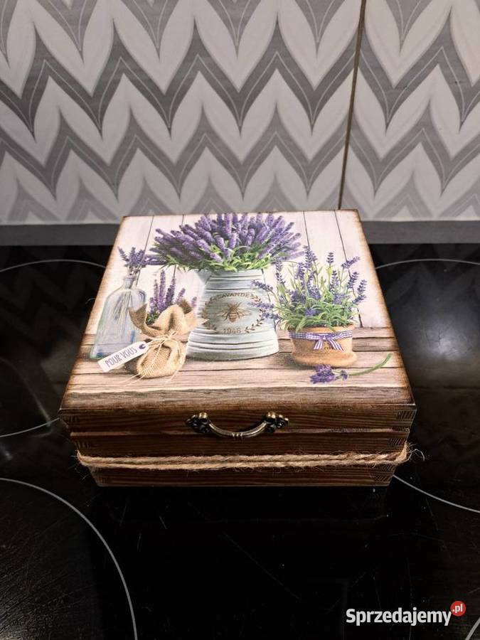 Szkatułka lawenda handmade decoupage opolskie Kędzierzyn-Koźle