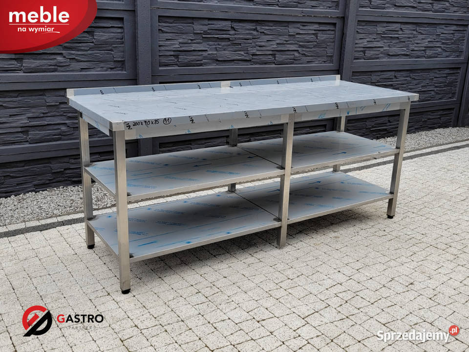 Nowy stół gastronomiczny z 2 pólkami wym wielkopolskie Ostrów Wielkopolski