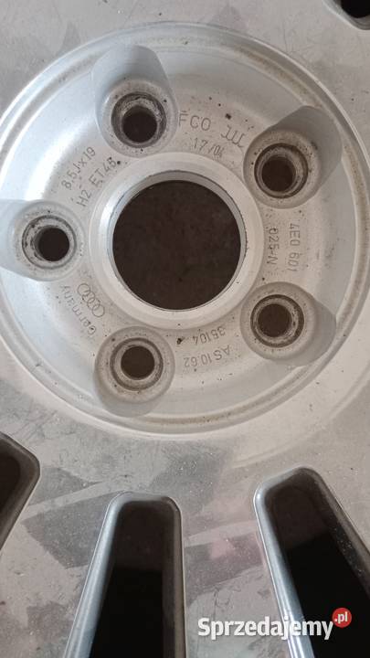 Oryginalna felga Audi 19 85 J 19 H2 ET 45 Średnica 19" Warszawa