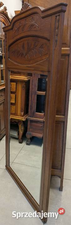 Piękne dębowe lustro secesyjnesklep Dąbrowa Dąbrowa Górnicza