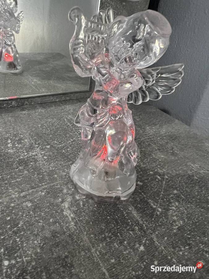 Anioł aniołek figurka przezroczysta świecąca na Jasło sprzedam