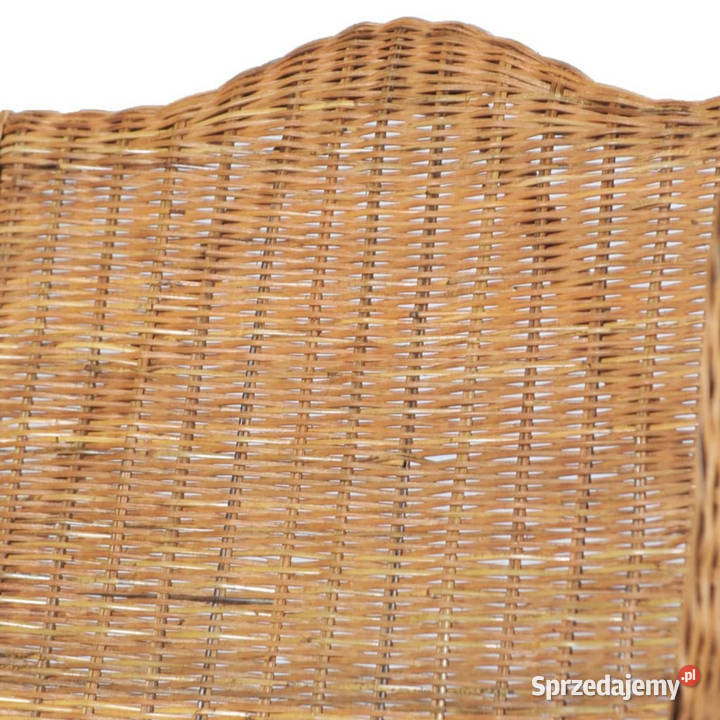 Fotel z poduszką jasnobrązowy naturalny rattan i Warszawa