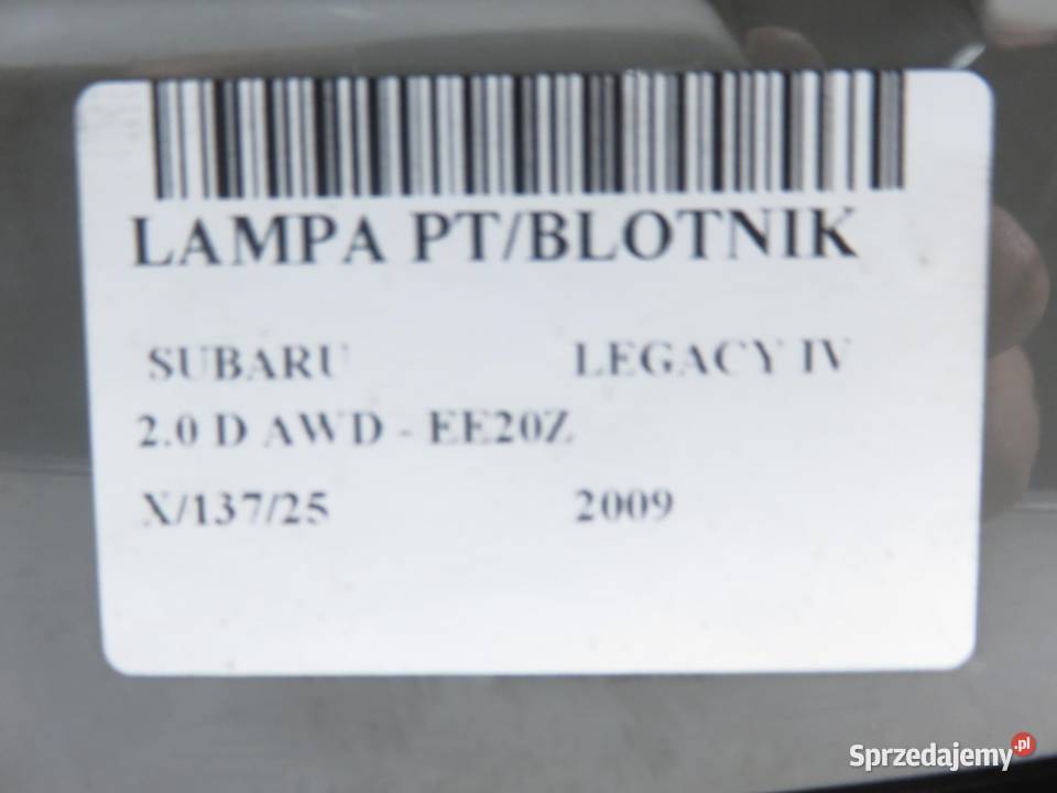 LAMPA PRAWA TYLNA SUBARU LEGACY IV 22020960 osobowe sprzedam