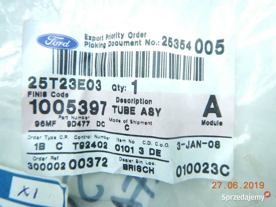 RURKA EGR KOLEKTORA FIESTA MK4 9502 14 ASO sprzedam