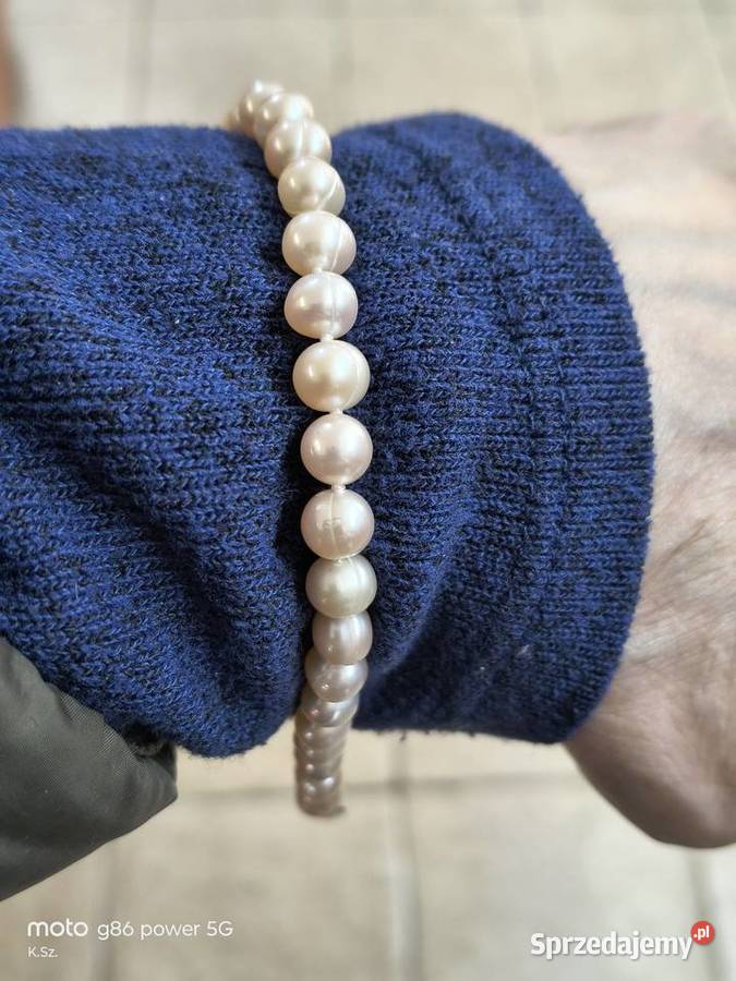 Bransoletka Nowa perły słodkowodne dł1750srebro zachodniopomorskie Wałcz