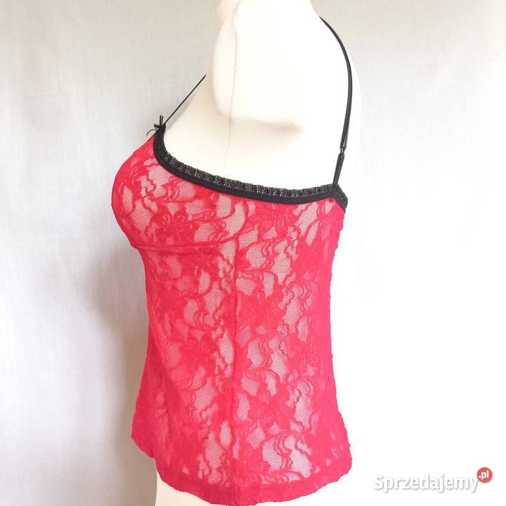 Top czerwony Bielizna r 3840 koronka elastyczna czerwony Białystok