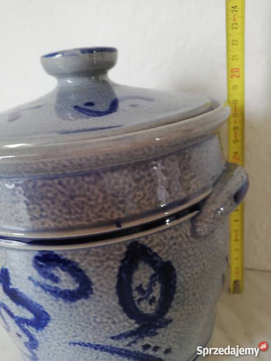 Ceramiczny sygnowany gar na kiszonki 35 litrowy Gorlice