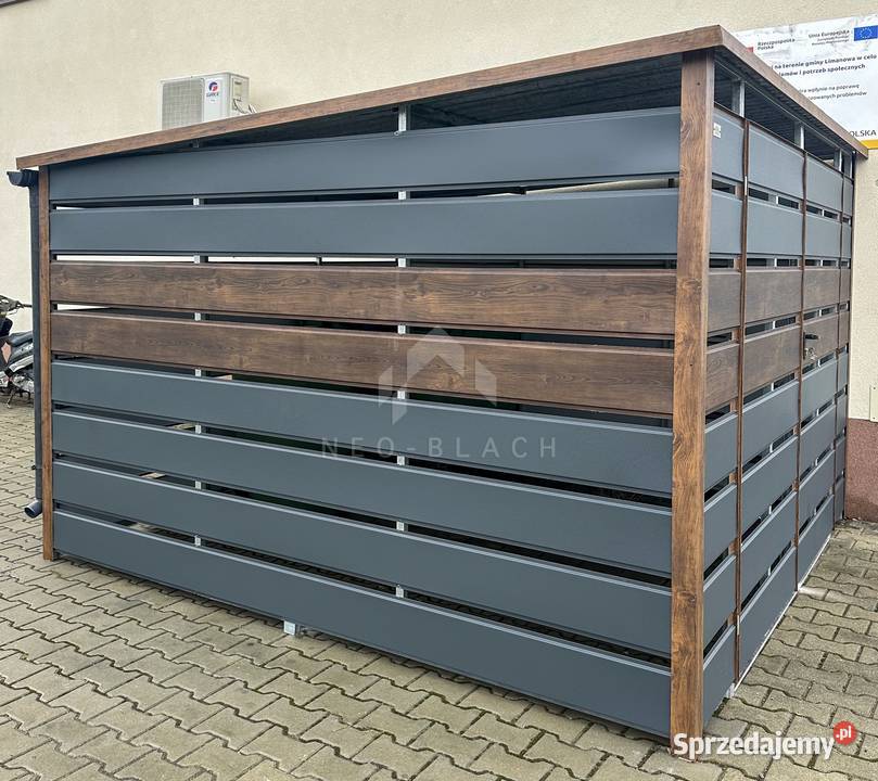 Wiata Śmietnikowa Schowek 3x3m Ciemny orzech kujawsko-pomorskie Toruń