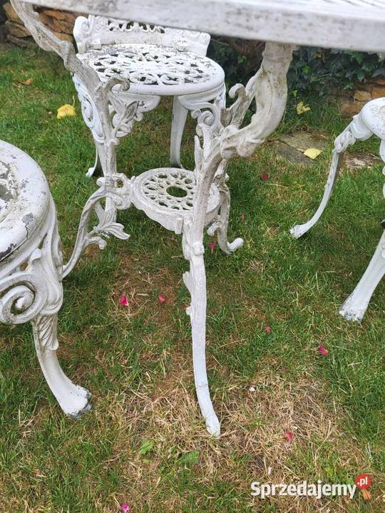 Komplet aluminiowych mebli ogrodowych francuski Pozostałe Ciepielów