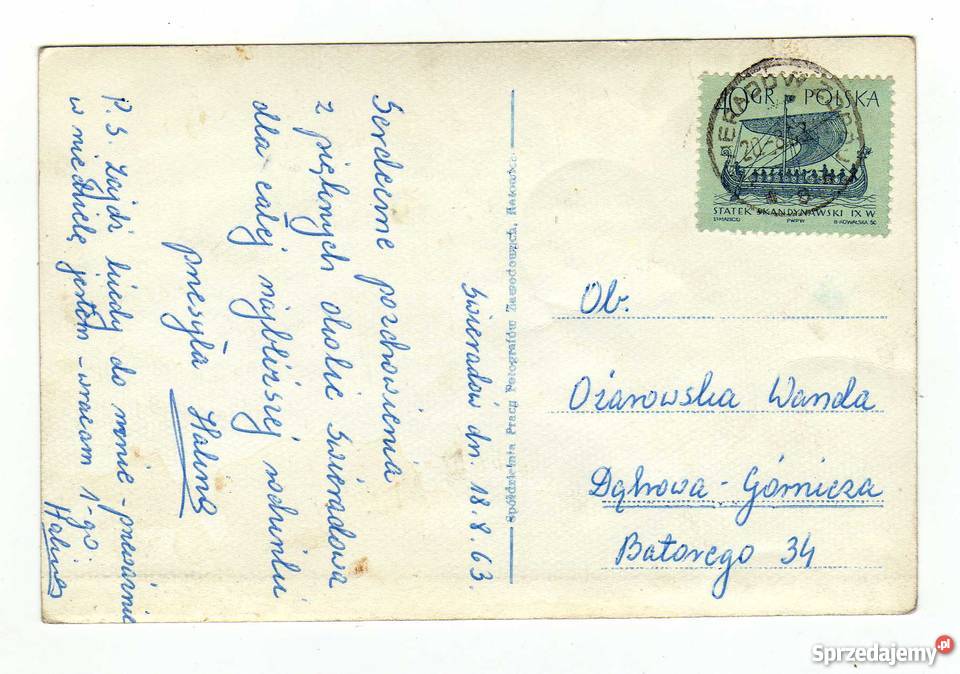 ŚWIERADÓW ZDRÓJ DOM ZDROJOWY POCZTÓWKA CZARNO świętokrzyskie Krynki sprzedam