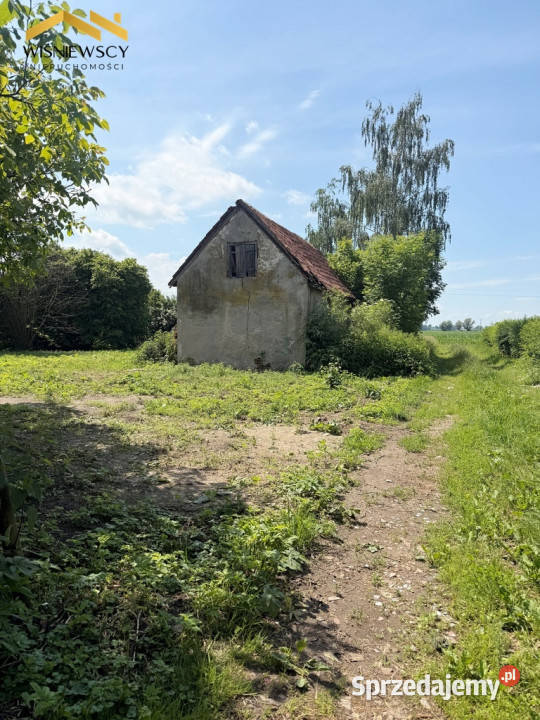 Działka budowlana 1618 m z budynkiem Drużno sprzedam