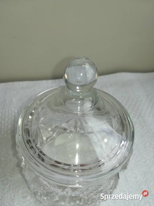 puzderko kryształowe z pokrywką kryształ cudo na Ceramika i szkło sprzedam
