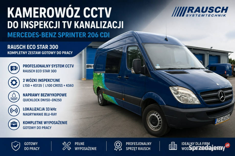 Mercedes Sprinter Kamerowóz CCTV Pojazd do elektryczne szyby