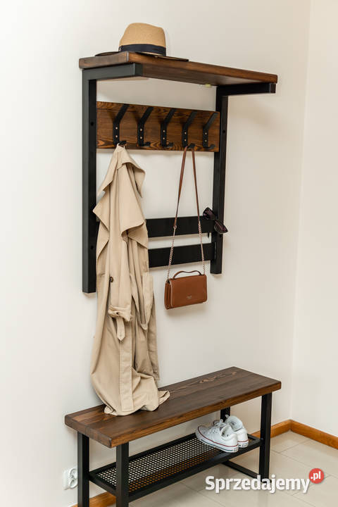 komplet Loft ławka wieszak rama do lustra sprzedam