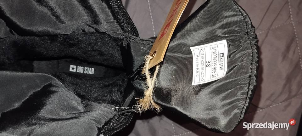 Buty śniegowce czarne Big Star 38 nowe z metką Warszawa