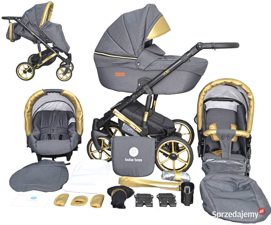 Wózek Dziecięcy Uczio Gold zestaw 3w1 z fioletowy Katowice