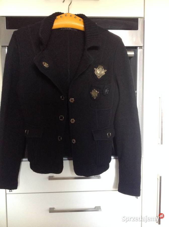 Piękny Żakiet Czarny Wełniany Damski NC NICE Nowa Sól