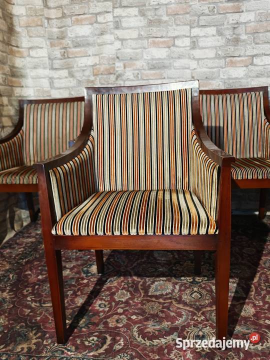 Piękny zestaw foteli gabinetowych 8 sztuk Sandomierz