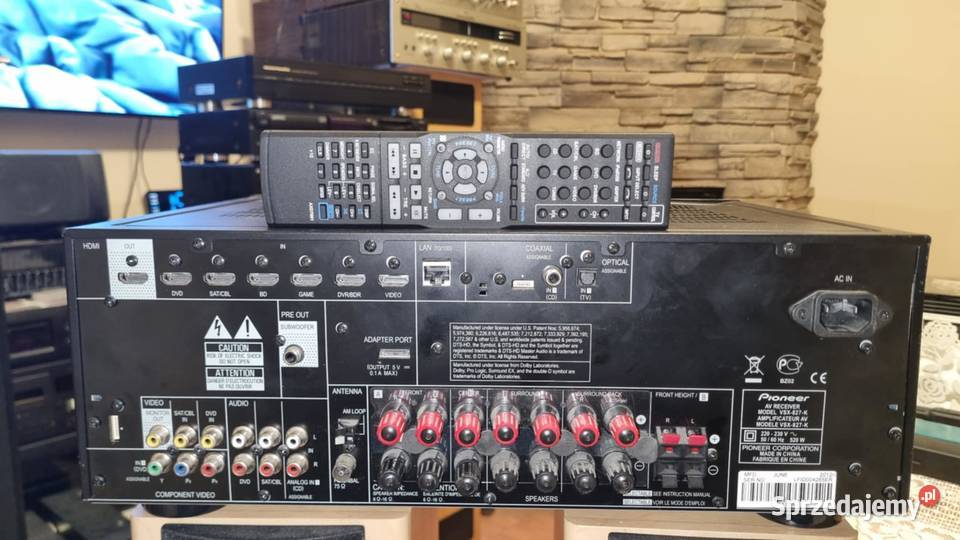 Amplituner Pioneer VSX827 71 USB NET Radio RDS Warta