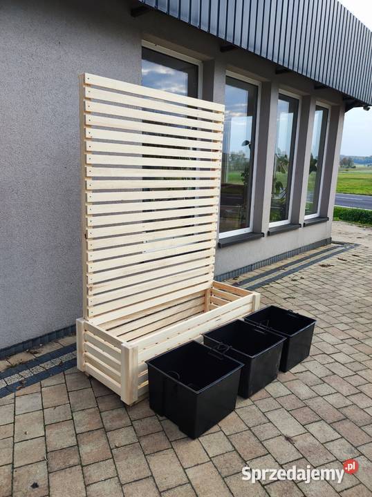 Donica Drewniana Lam 3 z Kratką Surowa Donice Kraków