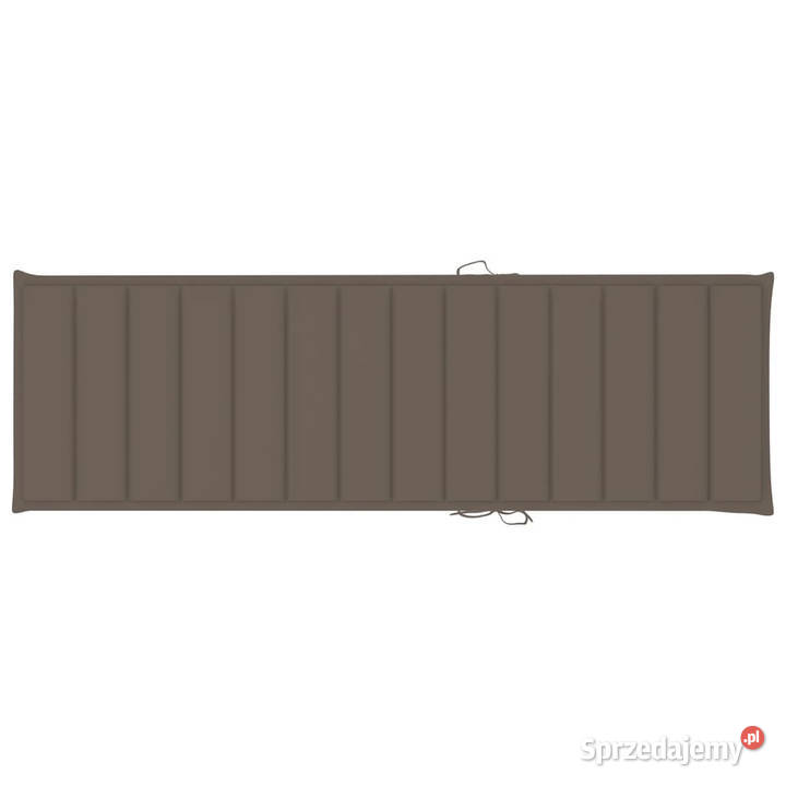 Leżak z poduszką w kolorze taupe impregnowane