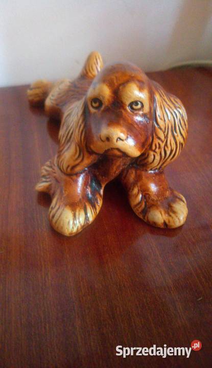 Figurka dekoracja piesek Prl Warszawa sprzedam