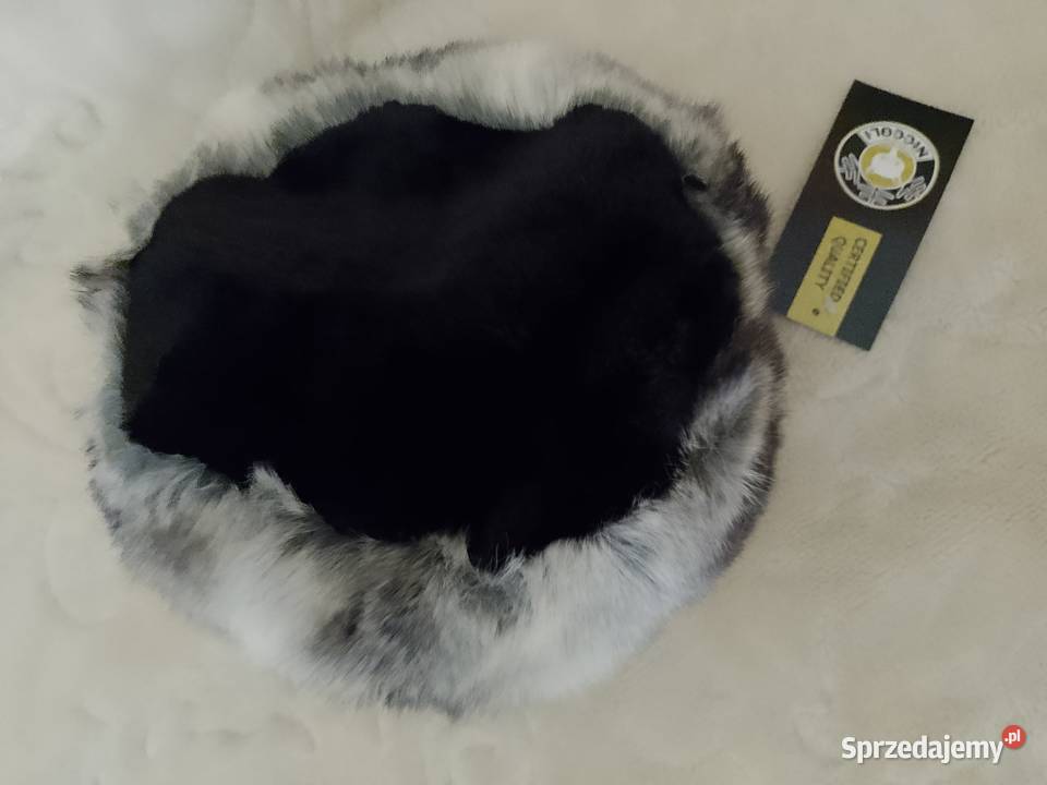 Ekskluzywna futrzana czapka zimowa z Wiednia sprzedam
