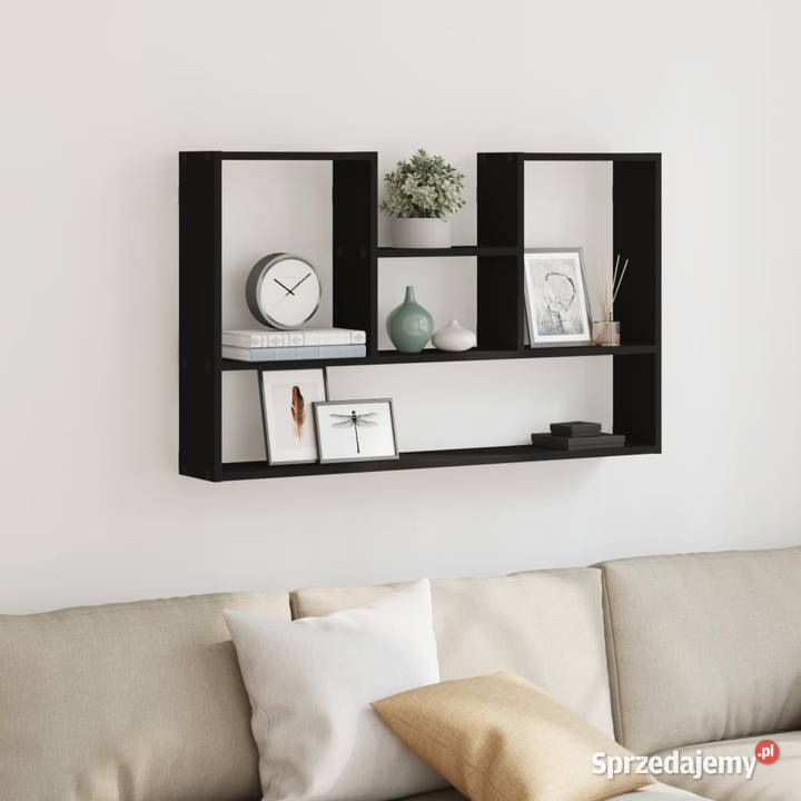 Półka ścienna czarna 99x15x60 materiał Półki mazowieckie Warszawa