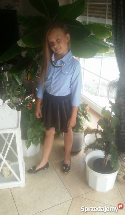 Elegancki galowy komplet koszula spódnica ok 140