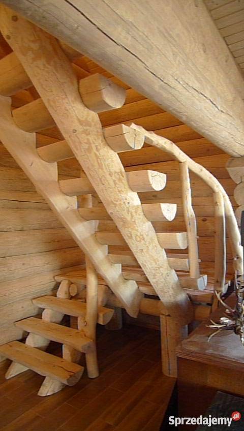 Schody z bali schody z bala schody drewniane Usługi dla domu Gdańsk usługi budowlane