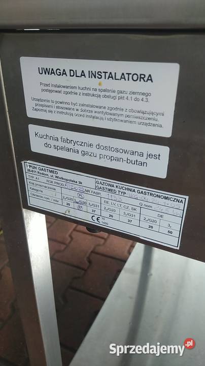 Kuchnia gazowa 4palnikowa Gastmed AKG0424105 Gastronomia Wrocław sprzedam