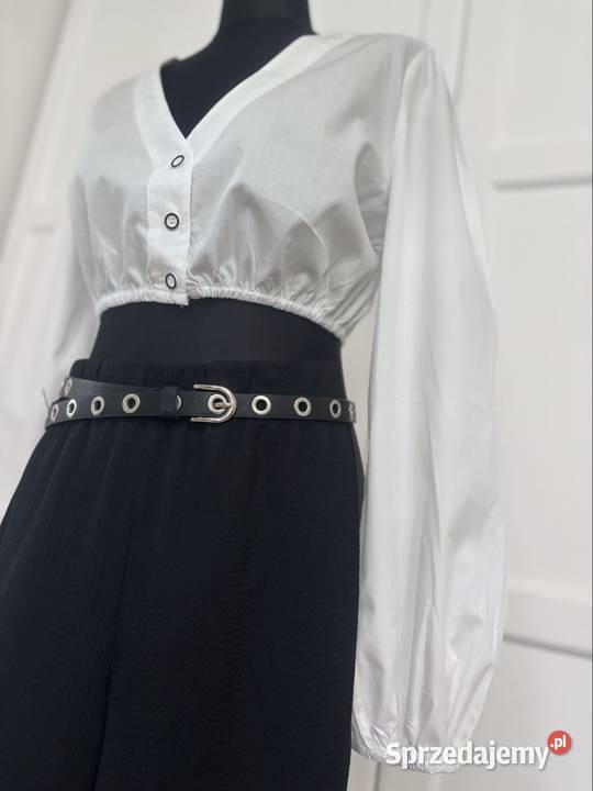 Top bluzka koszulowa z bufiastymi rękawami Żary