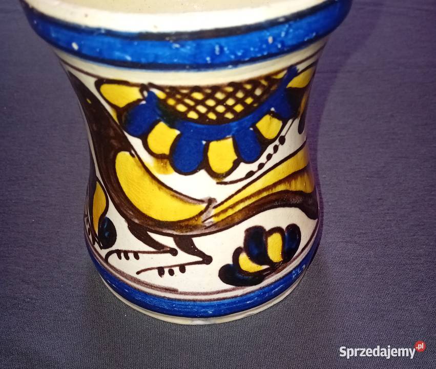 Ceramiczny kubek kufel Korond Rumunia malował Koźminek sprzedam