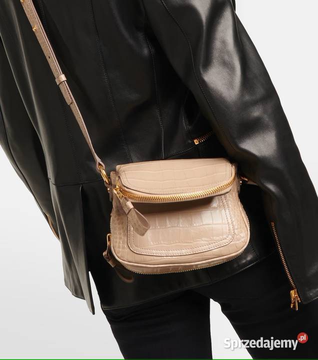 Mini skórzana torba na ramię z efektem Świdnica