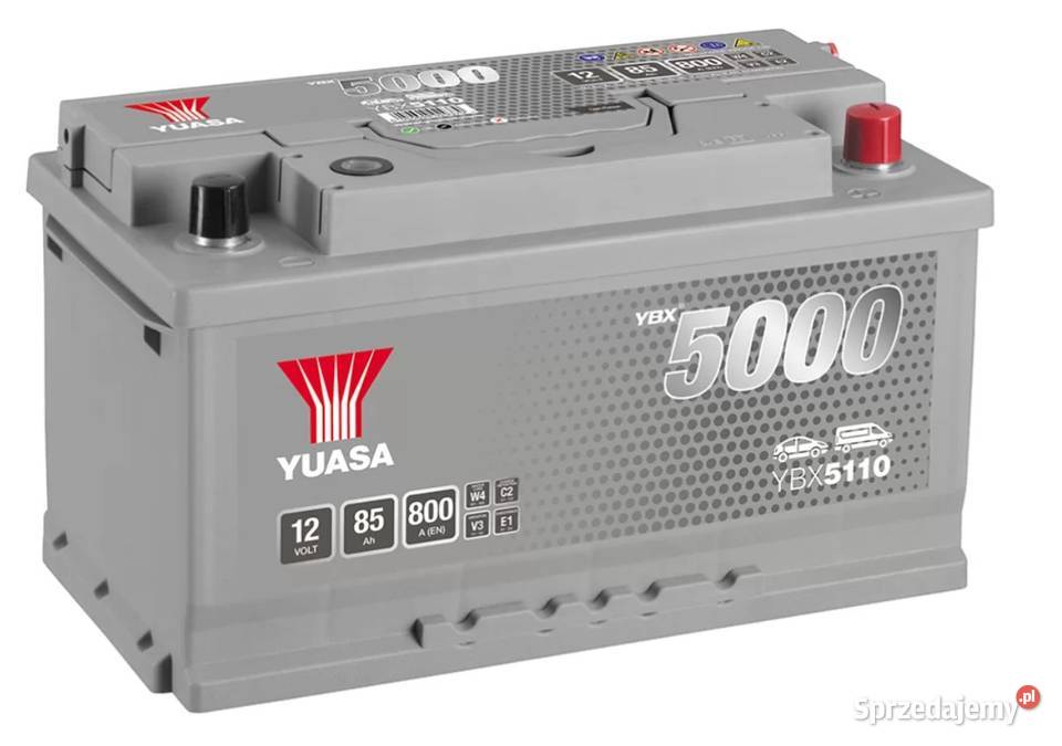 Akumulator Yuasa Silver 12V 85Ah 800A Prawy Plus osobowe Wrocław