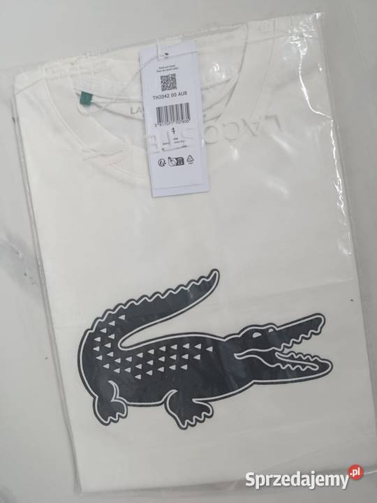 Tshirt męski Lacoste UltraDRY kremowy M nowy Białystok
