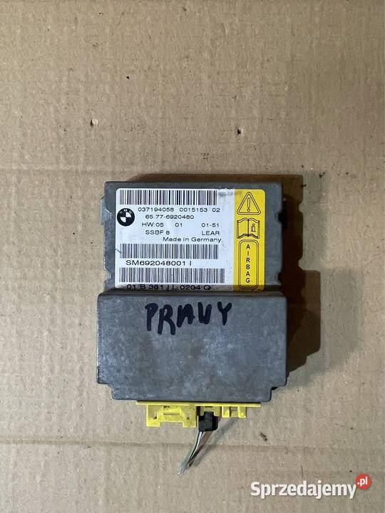 Sensor airbag przód prawy 6920480 bmw 7 e65 e66 osobowe Szczecin