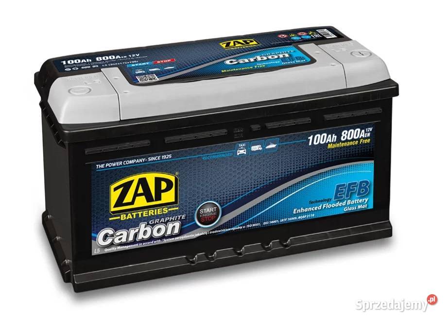 Akumulator ZAP CARBON EFB STARTSTOP 100Ah 800A osobowe Częstochowa